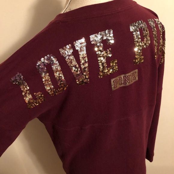 PINK Victoria's Secret Tops - VS PINK sequin long sleeve
